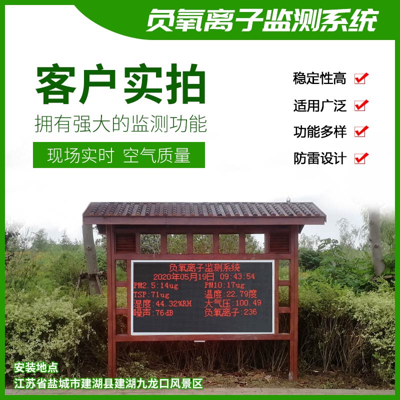 去公園吸氧，看看負氧離子在線監(jiān)測儀！